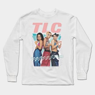 TLC \/\/ 90s Aesthetic Fan Art Design Long Sleeve T-Shirt